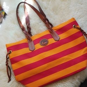 Dooney & Bourke striped shopper tote